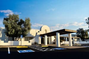 apache junction healthcare center exterior of building entrance and parking lot